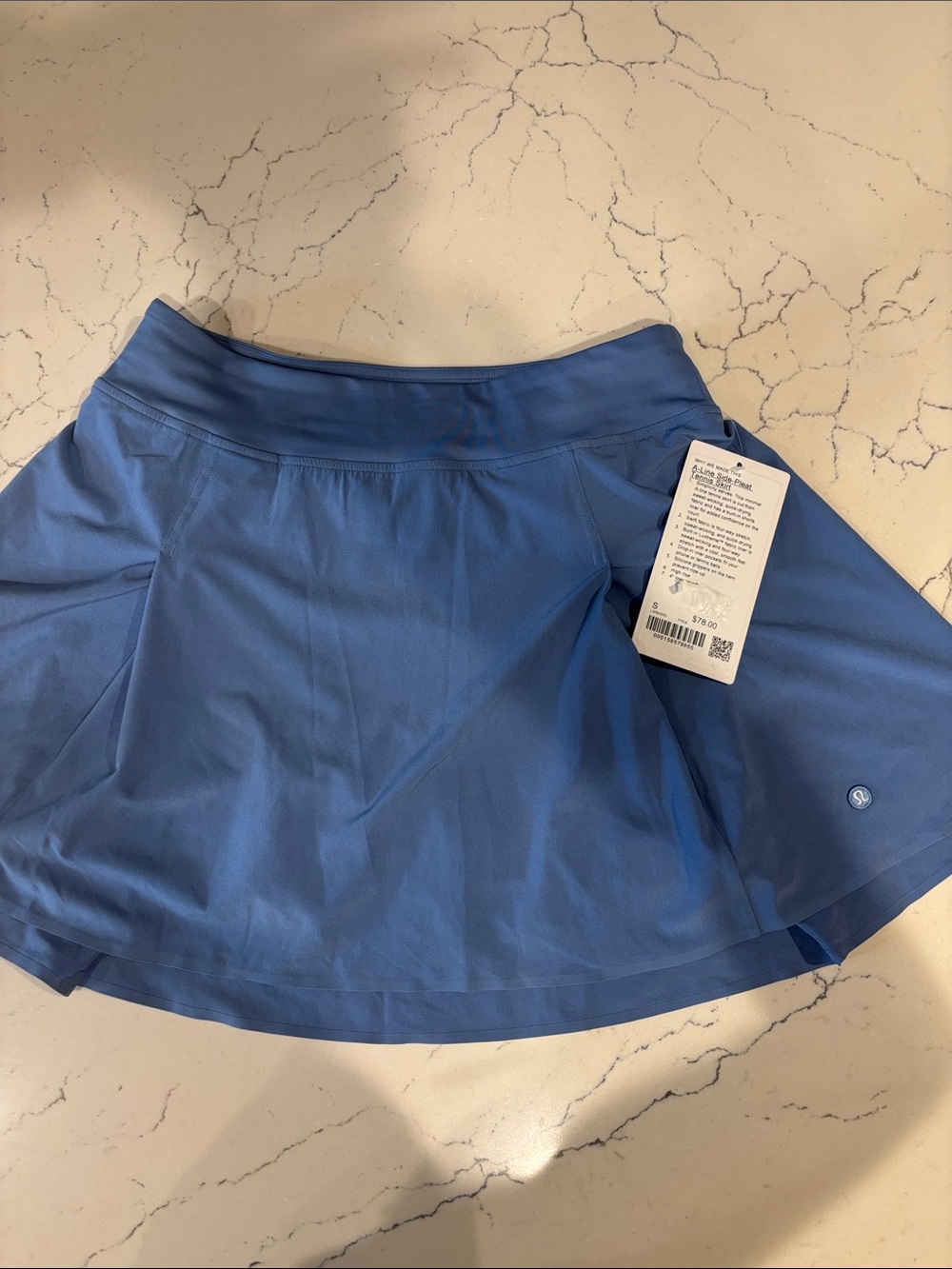 lululemon A-Line Side-Pleat Tennis Pickleball Skirt in Prep Blue Size Small NWT